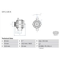 BOSCH 0 986 049 460 Generator