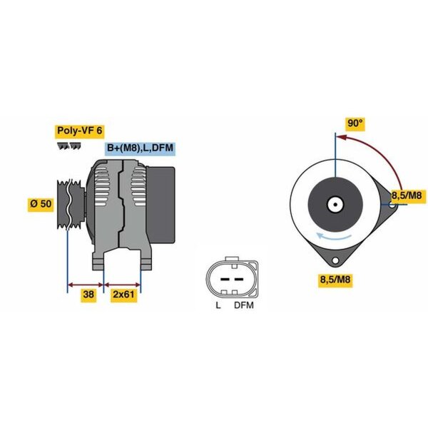 BOSCH 0 986 080 970 Generator