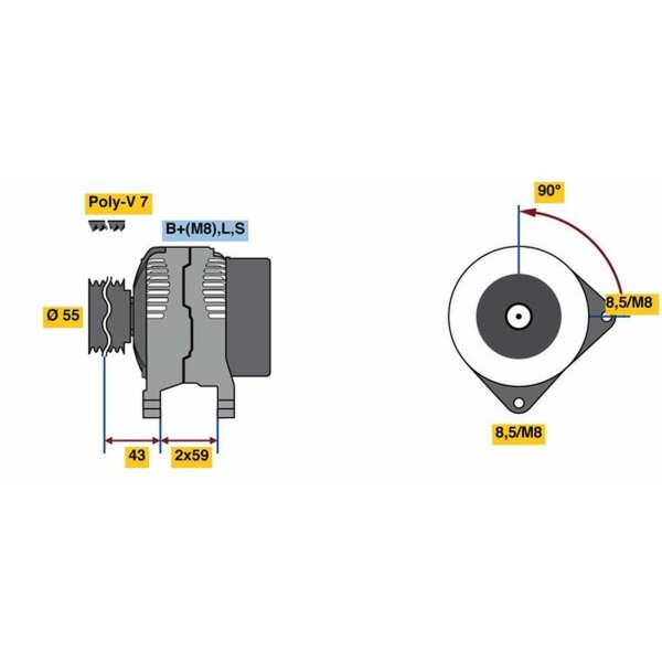 BOSCH 0 986 081 220 Generator