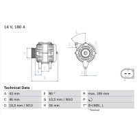 BOSCH 0 986 081 390 Generator