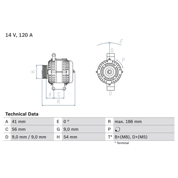 BOSCH 0 986 083 250 Generator
