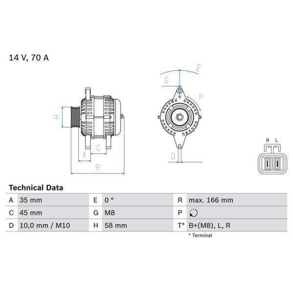 BOSCH 0 986 083 930 Generator