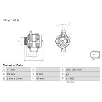 BOSCH 0 986 084 710 Generator