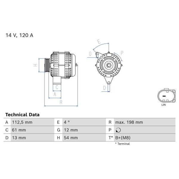 BOSCH 0 986 084 720 Generator