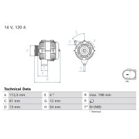 BOSCH 0 986 084 720 Generator