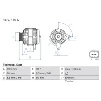 BOSCH 0 986 084 930 Generator