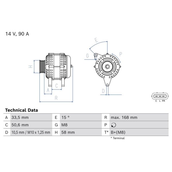 BOSCH 0 986 084 970 Generator