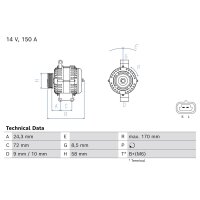 BOSCH 0 986 085 110 Generator