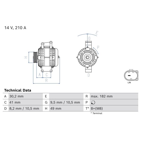 BOSCH 0 986 085 380 Generator