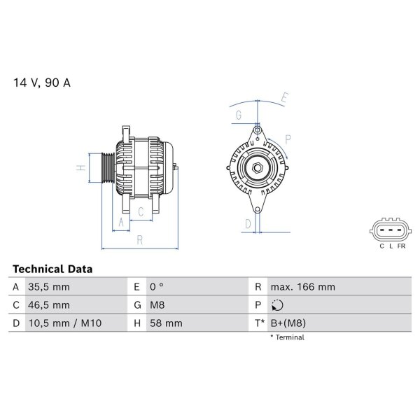 BOSCH 0 986 085 660 Generator