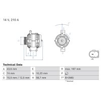 BOSCH 0 986 085 670 Generator