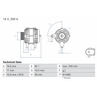 BOSCH 0 986 086 360 Generator