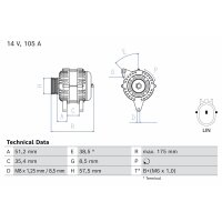 BOSCH 0 986 086 650 Generator