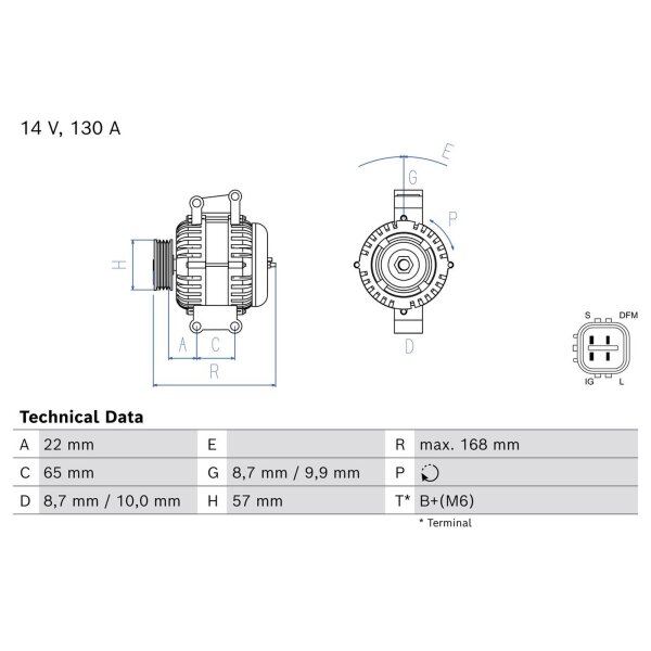 BOSCH 0 986 086 740 Generator