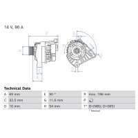 BOSCH 0 986 086 870 Generator
