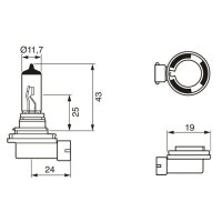 BOSCH 1 987 301 339 Glühlampe, Fernscheinwerfer