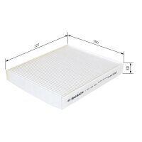 BOSCH 1 987 432 053 Filter, Innenraumluft