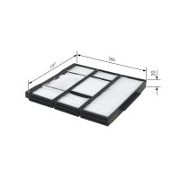 BOSCH 1 987 432 155 Filter, Innenraumluft