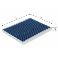 BOSCH 0 986 628 614 Filter, Innenraumluft
