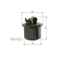 BOSCH 0 986 450 104 Kraftstofffilter