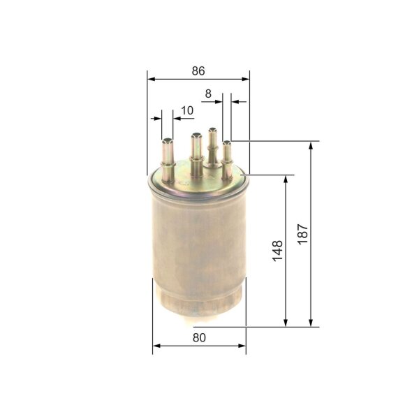 BOSCH F 026 402 244 Kraftstofffilter