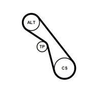 CONTINENTAL CTAM 5PK1450K1 Keilrippenriemensatz