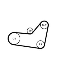 CONTINENTAL CTAM 6PK1080K2 Keilrippenriemensatz
