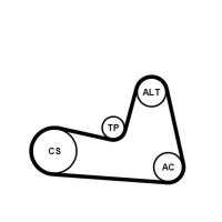 CONTINENTAL CTAM 6PK1200K2 Keilrippenriemensatz