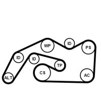 CONTINENTAL CTAM 6PK2490K1 Keilrippenriemensatz