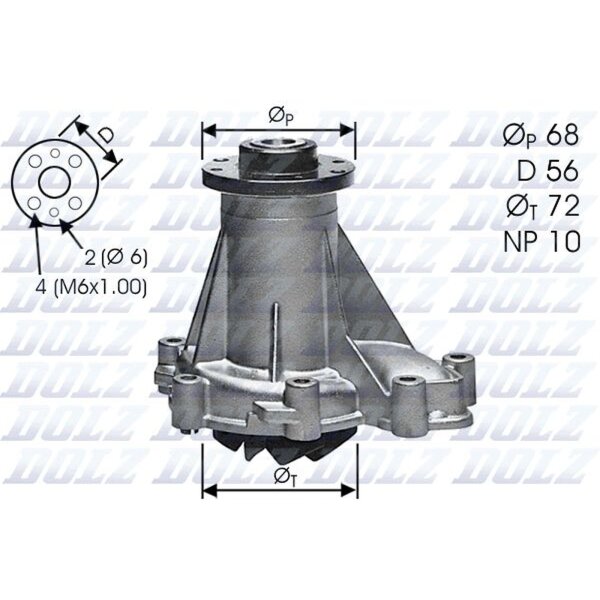 DOLZ M276 Wasserpumpe, Motorkühlung