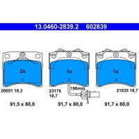 ATE 13.0460-2839.2 Bremsbelagsatz, Scheibenbremse