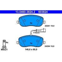 ATE 13.0460-3824.2 Bremsbelagsatz, Scheibenbremse