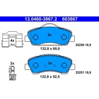 ATE 13.0460-3867.2 Bremsbelagsatz, Scheibenbremse