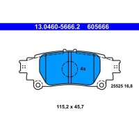 ATE 13.0460-5666.2 Bremsbelagsatz, Scheibenbremse