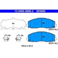 ATE 13.0460-5680.2 Bremsbelagsatz, Scheibenbremse