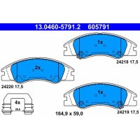 ATE 13.0460-5791.2 Bremsbelagsatz, Scheibenbremse
