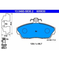 ATE 13.0460-5830.2 Bremsbelagsatz, Scheibenbremse