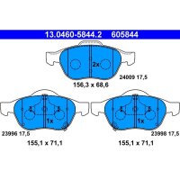 ATE 13.0460-5844.2 Bremsbelagsatz, Scheibenbremse