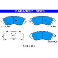 ATE 13.0460-5863.2 Bremsbelagsatz, Scheibenbremse