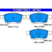 ATE 13.0460-7302.2 Bremsbelagsatz, Scheibenbremse