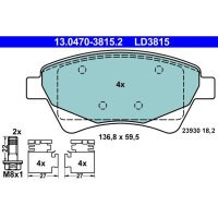 ATE 13.0470-3815.2 Bremsbelagsatz, Scheibenbremse