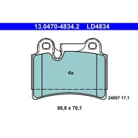 ATE 13.0470-4834.2 Bremsbelagsatz, Scheibenbremse