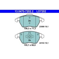 ATE 13.0470-7202.2 Bremsbelagsatz, Scheibenbremse