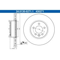 ATE 24.0130-0271.1 Bremsscheibe