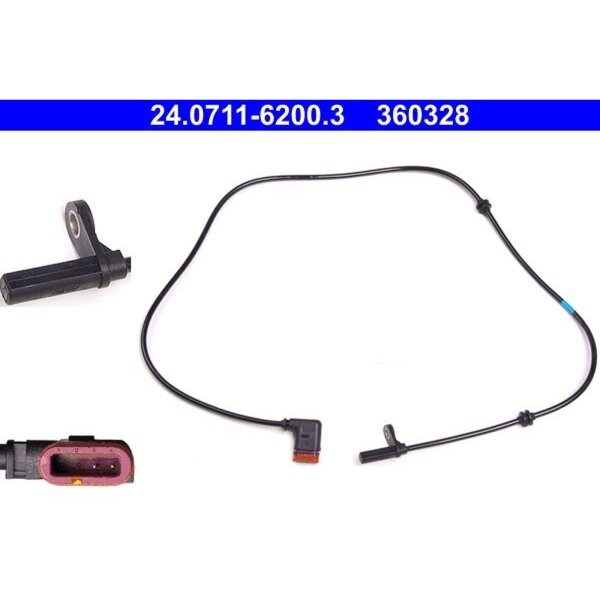 ATE 24.0711-6200.3 Sensor, Raddrehzahl