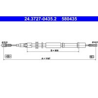 ATE 24.3727-0435.2 Seilzug, Feststellbremse