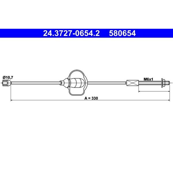 ATE 24.3727-0654.2 Seilzug, Feststellbremse