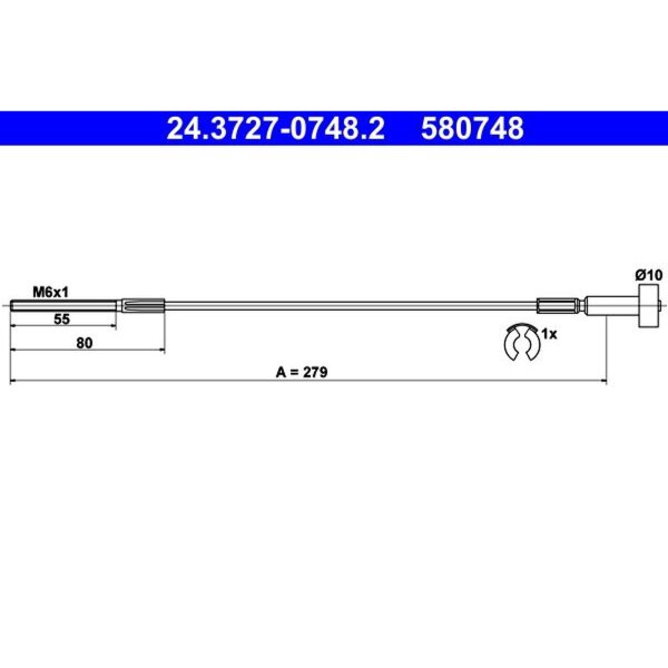 ATE 24.3727-0748.2 Seilzug, Feststellbremse
