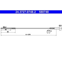 ATE 24.3727-0748.2 Seilzug, Feststellbremse