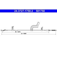 ATE 24.3727-1750.2 Seilzug, Feststellbremse